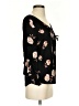 Everly 100% Rayon Black 3/4 Sleeve Blouse Size S - photo 4