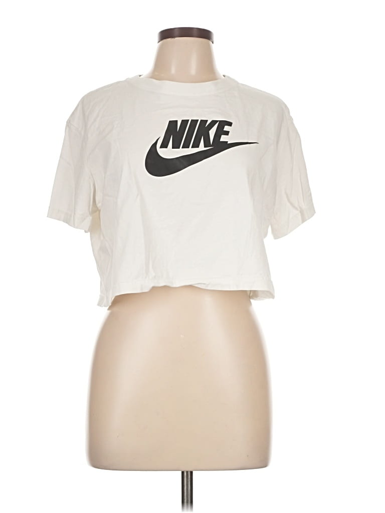 Pre-owned Nike Short Sleeve T-shirt In White