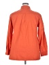 Unbranded Solid Orange 3/4 Sleeve Button-Down Shirt Size XXL - photo 2