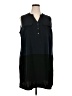 Alfani 100% Polyester Color Block Black Casual Dress Size 18w - photo 1