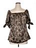 Allison Taylor 100% Polyester Brown 3/4 Sleeve Blouse Size M - photo 1