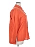 Unbranded Solid Orange 3/4 Sleeve Button-Down Shirt Size XXL - photo 4