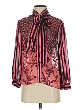 Alice + Olivia Long Sleeve Silk Top