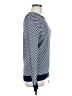 Kim Rogers 100% Cotton Chevron-herringbone Blue Pullover Sweater Size M - photo 4