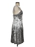 Calvin Klein Metallic Silver Cocktail Dress Size 2 - photo 4