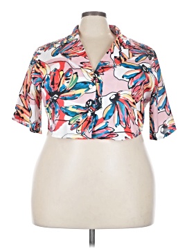 Shein Curve Short Sleeve Blouse