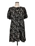 Shein Curve 100% Polyester Print Black Casual Dress Size 1X - photo 1