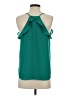 Ann Taylor LOFT 100% Polyester Teal Sleeveless Blouse Size XS - photo 2