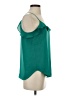 Ann Taylor LOFT 100% Polyester Teal Sleeveless Blouse Size XS - photo 4