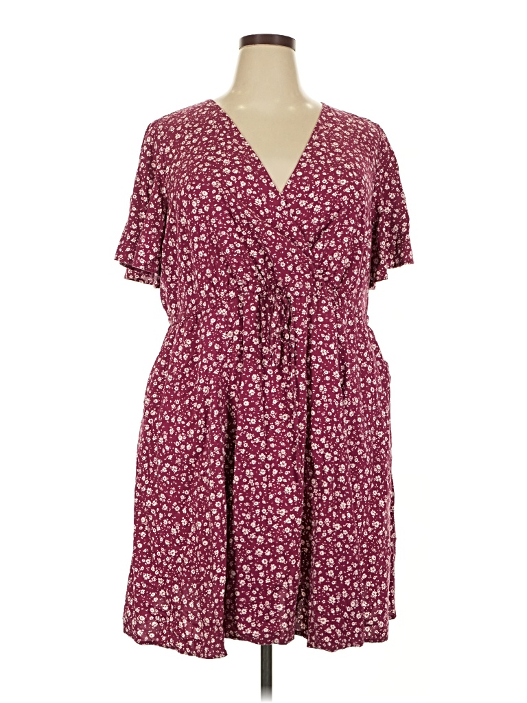 Pre-owned Torrid Casual Dress In Burgundy