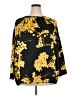 Natori 100% Polyester Floral Gold 3/4 Sleeve Blouse Size 2X - photo 1