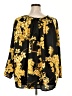 Natori 100% Polyester Floral Gold 3/4 Sleeve Blouse Size 2X - photo 2