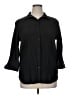 Studio Works Black 3/4 Sleeve Button-Down Shirt Size XL - photo 1
