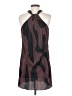 Shein 100% Polyester Graphic Brown Cocktail Dress Size S - photo 2