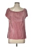 a.n.a. A New Approach 100% Polyester Pink Short Sleeve Blouse Size L - photo 1