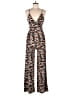 iris Animal Print Brown Jumpsuit Size S - photo 1