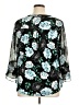 Charter Club 100% Polyester Floral Black 3/4 Sleeve Blouse Size 1X - photo 2