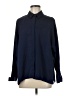 Topshop 100% Polyester Solid Blue Long Sleeve Blouse Size 8 - photo 1
