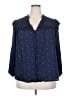Jessica Simpson 100% Modal Polka Dots Blue 3/4 Sleeve Blouse Size 2X - photo 1