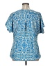 Cato 100% Polyester Blue Short Sleeve Blouse Size XL - photo 2