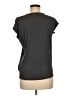 MICHAEL Michael Kors 100% Rayon Metallic Silver Short Sleeve Top Size M - photo 2