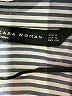 Zara 100% Viscose Stripes Blue Long Sleeve Button-Down Shirt Size S - photo 7