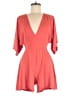 Express Solid Red Romper Size S - photo 1