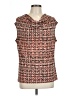 Anne Klein Tweed Brown Sleeveless Blouse Size L - photo 1