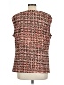 Anne Klein Tweed Brown Sleeveless Blouse Size L - photo 2