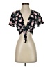 Unbranded 100% Polyester Black Short Sleeve Blouse Size S - photo 1