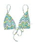 WeWoreWhat Chevron-herringbone Green Swimsuit Top Size XXS (estimated) - photo 1