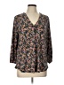 Vince Camuto Floral Black 3/4 Sleeve Blouse Size L - photo 1