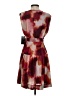 Taylor 100% Polyester Print Burgundy Cocktail Dress Size S - photo 2