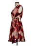 Taylor 100% Polyester Print Burgundy Cocktail Dress Size S - photo 5