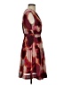 Taylor 100% Polyester Print Burgundy Cocktail Dress Size S - photo 4