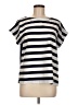 Van Heusen 100% Polyester Stripes Silver Short Sleeve T-Shirt Size M - photo 1