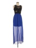 Paper Dolls 100% Polyester Color Block Blue Cocktail Dress Size M - photo 1