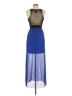 Paper Dolls 100% Polyester Color Block Blue Cocktail Dress Size M - photo 2