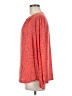 Gap 100% Modal Polka Dots Orange Long Sleeve Blouse Size M - photo 5