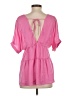 Entro 100% Polyester Pink Short Sleeve Blouse Size S - photo 2