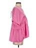 Entro 100% Polyester Pink Short Sleeve Blouse Size S - photo 4
