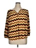 Ruby Rd. Chevron-herringbone Gold 3/4 Sleeve Blouse Size XL - photo 1