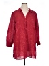 Colleen Lopez Stars Red 3/4 Sleeve Button-Down Shirt Size XL - photo 1