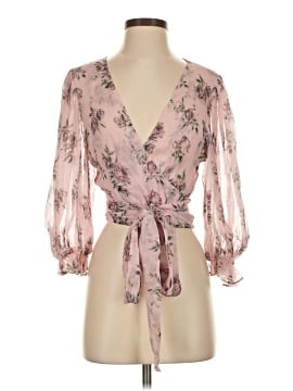 Love Shack Fancy 3/4 Sleeve Silk Top