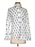Talbots 100% Cotton Print White Long Sleeve Blouse Size XS - photo 1