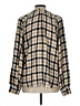 Pilcro Plaid Gold Long Sleeve Blouse Size L - photo 2