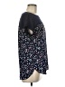 Just Be... 100% Polyester Floral Black Short Sleeve T-Shirt Size M - photo 4