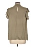 ee:some 100% Polyester Tan Short Sleeve Blouse Size L - photo 2