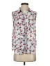 Elle 100% Polyester Floral White Sleeveless Blouse Size S - photo 1