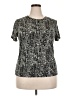 Nine West Silver Short Sleeve Top Size XXL - photo 1